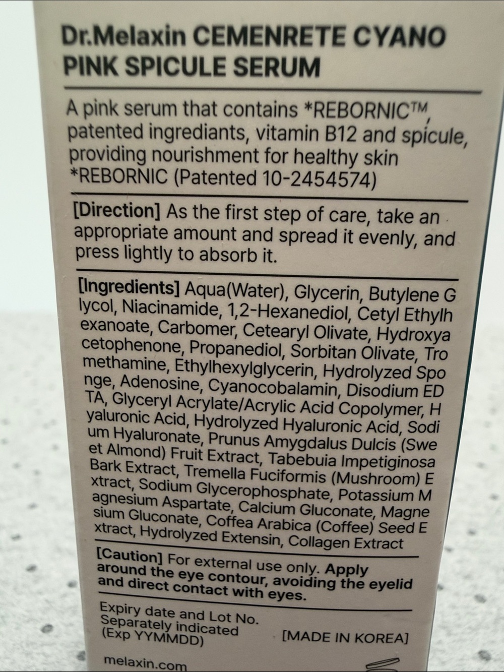 Dr. Melaxin Calcium B12 Pink Spicule Serum new sealed - Picture 2 of 3